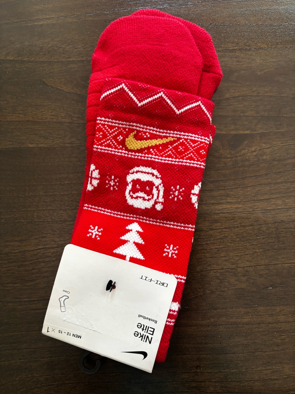 NWT Men’s Nike Elite Basketball Dri-Fit Holiday Crew Socks
